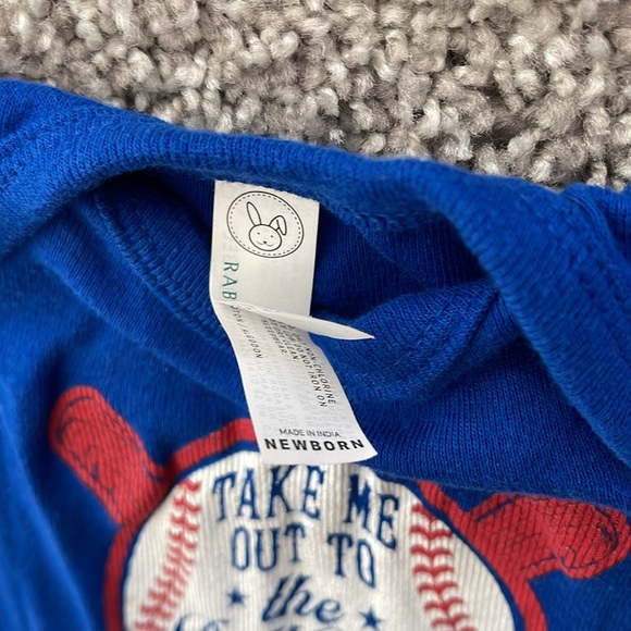 Lot of 2 Baby Infant Chicago Cubs Short Sleeve Blue Onesies - Size Newborn & 3M - Picture 4 of 5